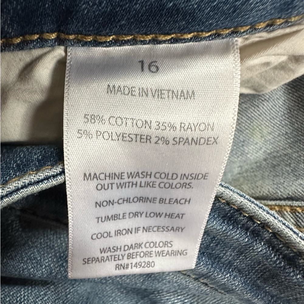 Slink Jeans Curvy Distressed Light Wash Ankle Jeans Sz 16 - Picture 7 of 7